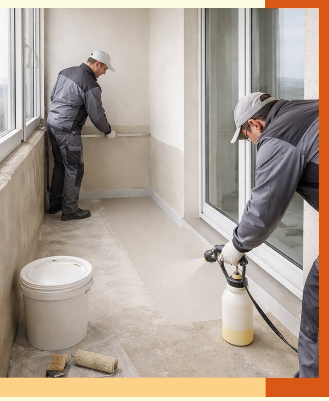 Утепление балкона жидкой теплоизоляцией в Лесосибирске от 5989 руб./м2 | ТепломастерЛсс