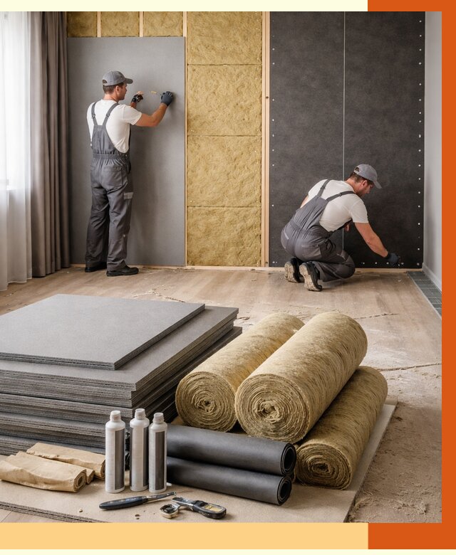 Шумоизоляция дома в Лесосибирске от 4687 руб/м2 — комплексная звукоизоляция под ключ | ТепломастерЛсс