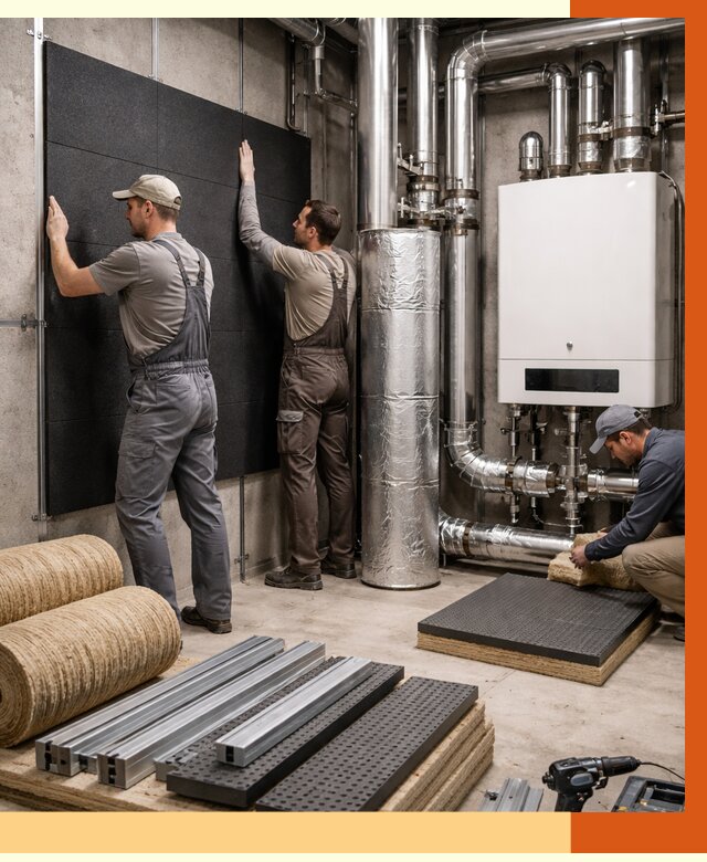 Шумоизоляция котельной в Лесосибирске от 6770 руб. под ключ | Профессиональная звукоизоляция — ТепломастерЛсс