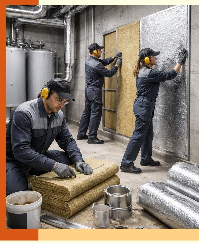 Шумоизоляция котельной в Лесосибирске: профессиональный монтаж и материалы