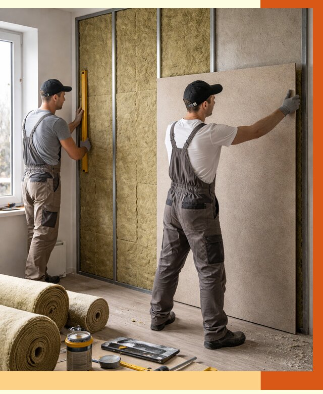 Шумоизоляция стен в Лесосибирске от 4687 руб/м2 — звукоизоляция стен под ключ | ТепломастерЛсс