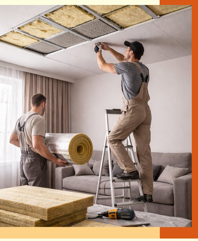 Шумоизоляция потолка в Лесосибирске от 2343 руб. под ключ | Профессионально — ТепломастерЛсс