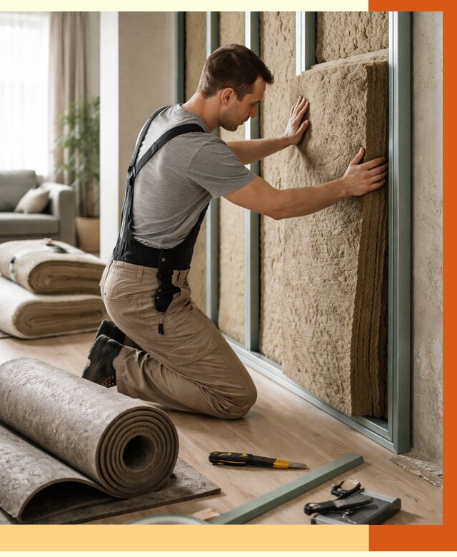 Шумоизоляция перегородок в Лесосибирске от 1718 руб. за м2 — ТепломастерЛсс