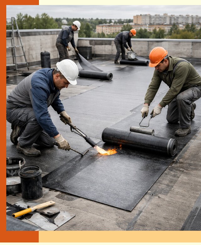 Профессиональная гидроизоляция плоской кровли в Лесосибирске