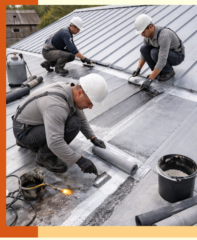 Гидроизоляция металлической кровли с гарантией в Лесосибирске