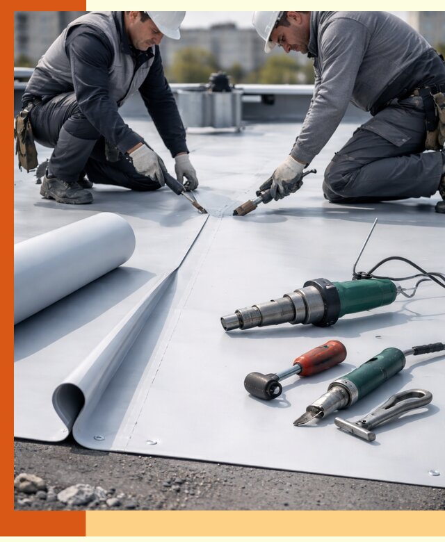 Гидроизоляция мембранной кровли в Лесосибирске: монтаж и ремонт быстро