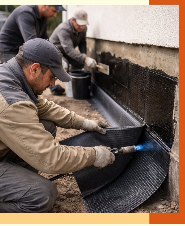 Гидроизоляция цоколя и отмостки в Лесосибирске от 8853 руб. — ТепломастерЛсс