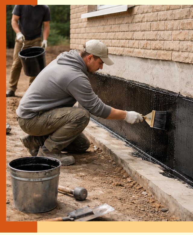 Гидроизоляция цоколя домов и зданий в Лесосибирске эффективными методами