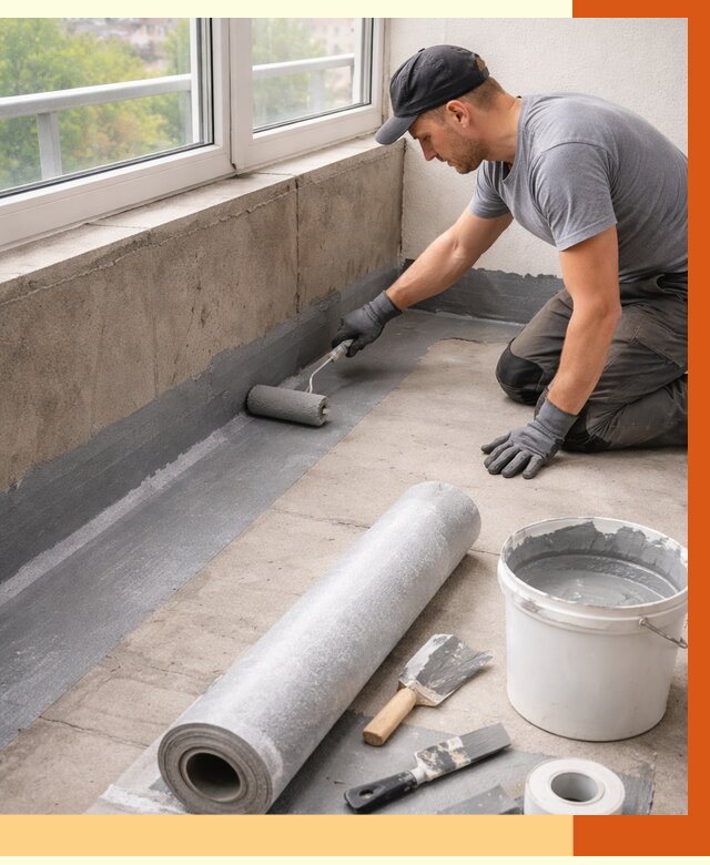 Профессиональная гидроизоляция балкона в Лесосибирске от 4374 руб. | ТепломастерЛсс