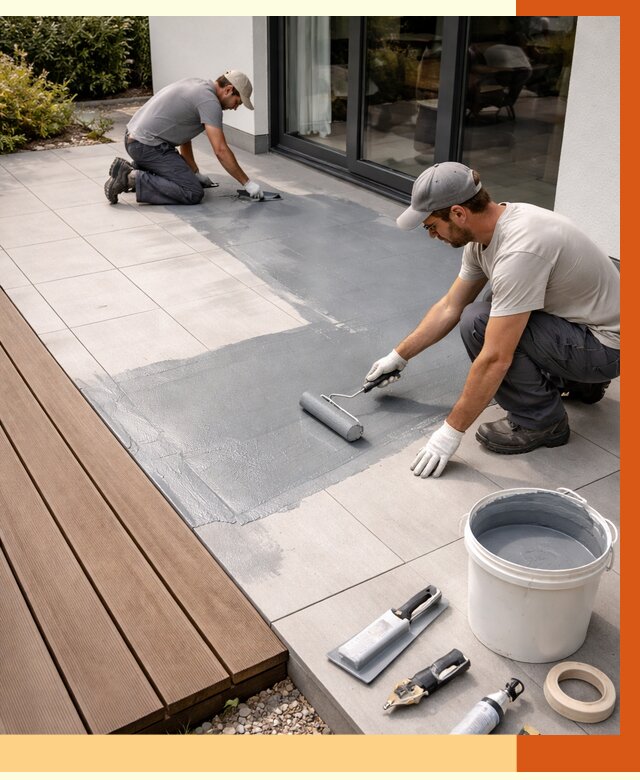 Гидроизоляция террасы в Лесосибирске под ключ от 7811 руб./м² | ТепломастерЛсс