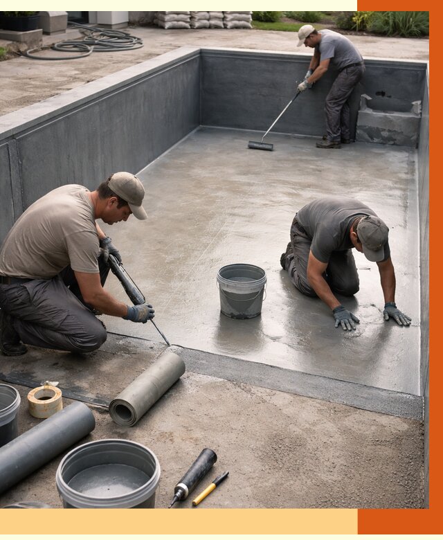 Профессиональная гидроизоляция бассейна в Лесосибирске от 6770 руб. за м2 | ТепломастерЛсс