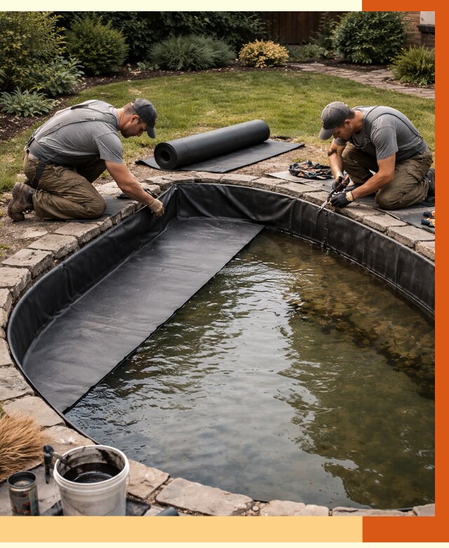 Гидроизоляция пруда в Лесосибирске от 15623 руб. под ключ | ТепломастерЛсс профессионально