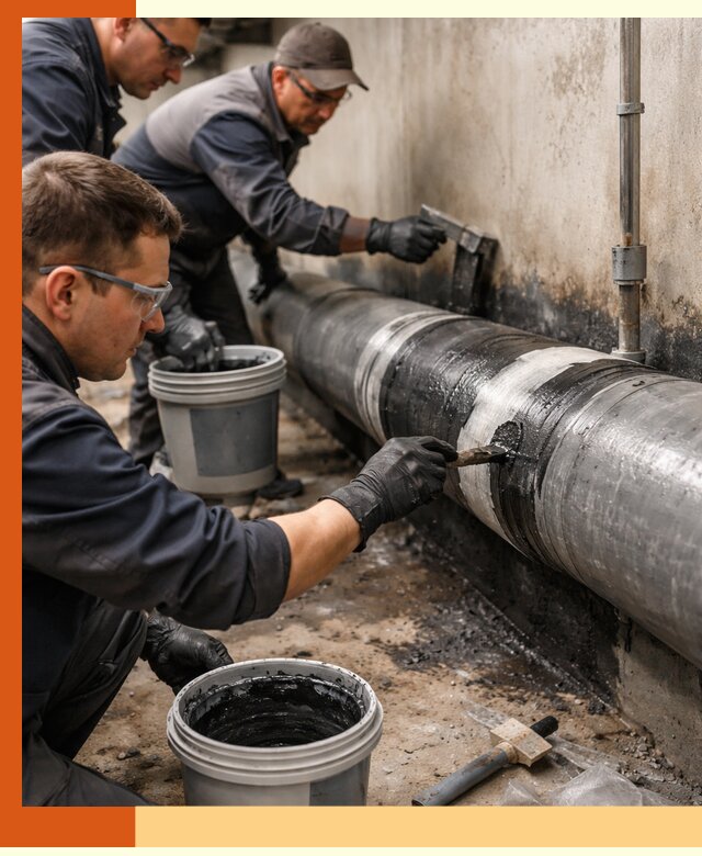 Гидроизоляция труб в Лесосибирске — защита и герметизация коммуникаций