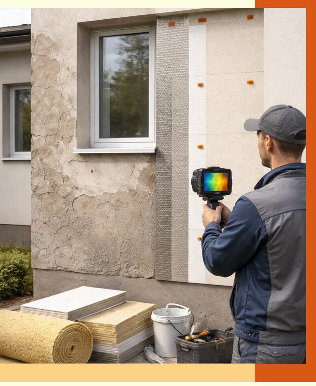 Тепловизионное обследование фасада в Лесосибирске от 4687 руб. под ключ | ТепломастерЛсс