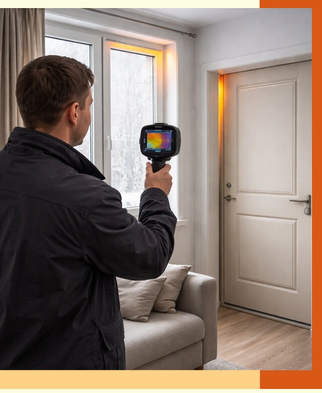 Тепловизионное обследование окон и дверей в Лесосибирске от 4687 руб. | ТепломастерЛсс