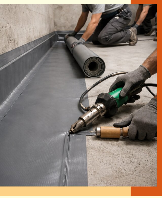 Монтаж гидроизоляционной мембраны в Лесосибирске от 1036 руб/м2 | ТепломастерЛсс