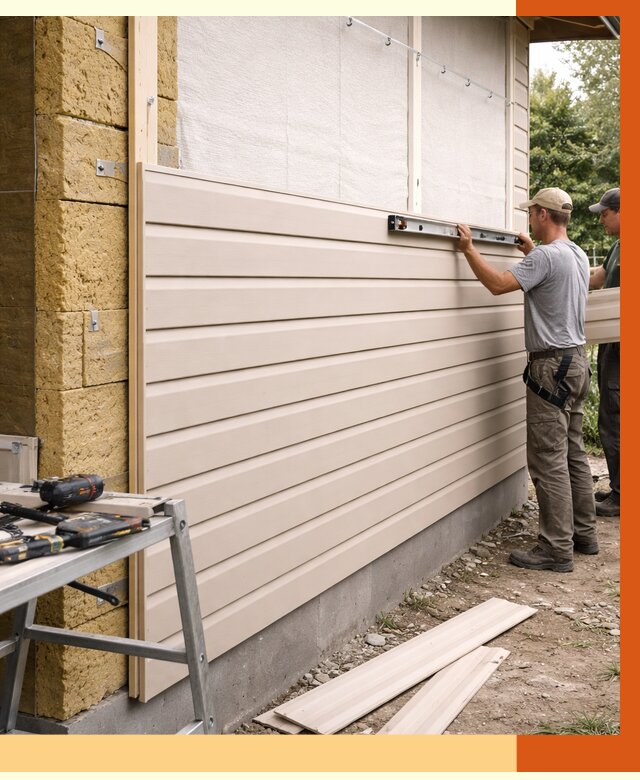 Монтаж сайдинга после утепления в Лесосибирске от 1927 руб. — обшивка и облицовка | ТепломастерЛсс